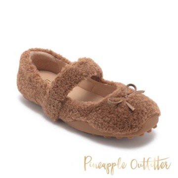 Pineapple Outfitter-FELIX 甜進心裡羊羔毛瑪莉珍鞋 -棕色