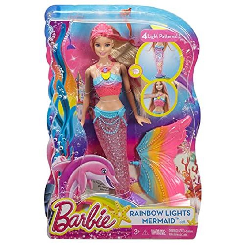 輸入バービー人形 Barbie Rainbow Lights Mermaid Doll [並行輸入品]