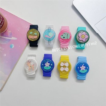 適配泡泡騷趙露思同款溜新背夾手機氣囊支架伸縮卡通圖案韓ins風