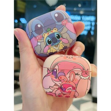 潮牌史迪仔情侶款~磨砂耳機套適用蘋果AirPodspro二代三代新款pro2硅膠防摔AirPods第五代無線藍牙耳機保護殼