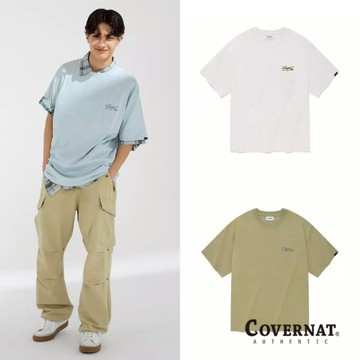 [COVERNAT] 男女同款親膚透氣時尚經典logo印花短袖T恤（多色任選）
