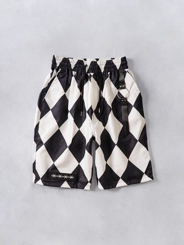 格紋短褲 / 黑色 / 白色 / F尺寸 / hellcatpunks / hcp-pt-0020a