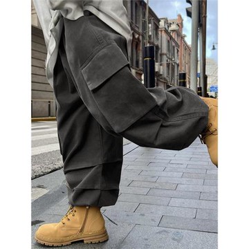 茶茶媽童裝秋冬新款男童傘兵褲寶寶束腳工裝褲男童純棉韓版休閑褲