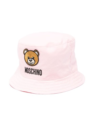 Moschino Kids - Teddy Bear cotton hat - kids - Polyester/Cotton - 50 - Pink