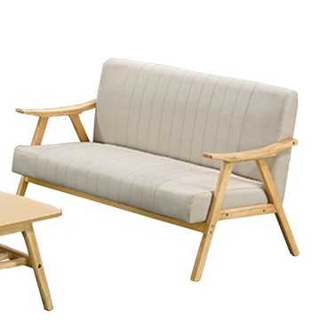 obis 桑寧二人座米色科技布沙發