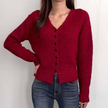 正韓罩衫 梅洛針織外套BBO1062-創翊韓都