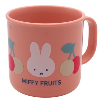 小禮堂 米飛兔 兒童單耳塑膠杯 200ml (橘粉櫻桃)