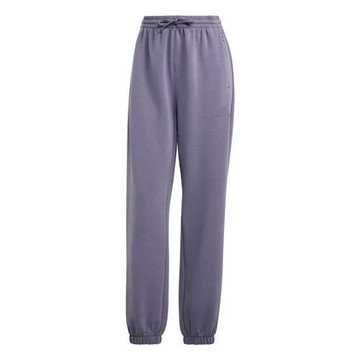 Adidas 排汗長褲 女裝 拉鍊口袋 抽繩 紫【運動世界】JX3137