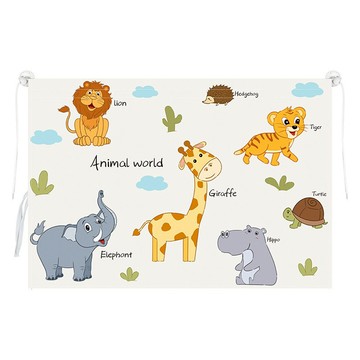 【花太太】吸盤式卡通汽車遮陽簾 防曬隔熱遮光車用窗簾(2入組) -動物彩繪