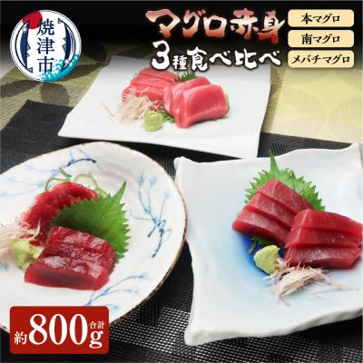 ふるさと納税 焼津市 赤身 本マグロ 南マグロ メバチ鮪 食べ比べ 計約800g(a30-212)