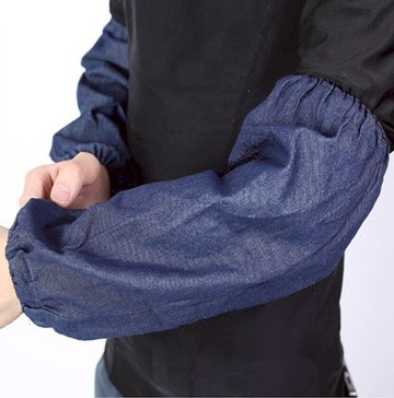 ~廣隆~(見說明)薄款 牛仔布 套袖 耐髒 防污 電焊 砂輪機 防火花 隔熱 耐磨 勞保 防護袖 袖套 工作衣 工業用品