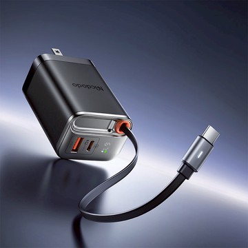 LQ CH411 FreeGo系列Type-C伸縮線GaN氮化鎵1A1C充電器67W CH411v