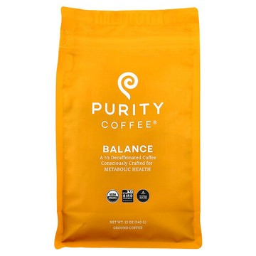 Purity Coffee, 平衡，研磨，2/3 脫因，12 盎司（340 克）