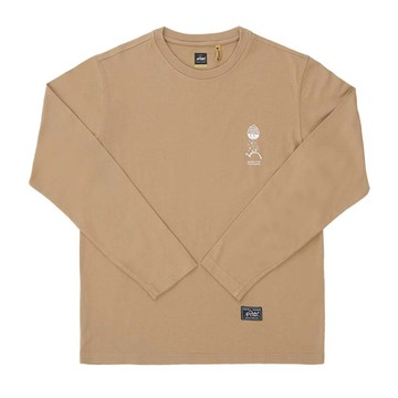 5th STREET｜山形｜男裝｜山嶺分層印花長袖T恤｜深咖啡