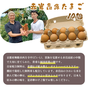 奥京都 「赤岩高原たまご」 卵かけご飯セット 卵10個 お米3号 特製タレ 薬味付き
