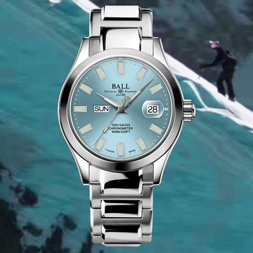 BALL 波爾 B2_Engineer III 經典色自體發光微型氣燈機械錶-冰藍40mm(NM9036C-S1C-IBE)