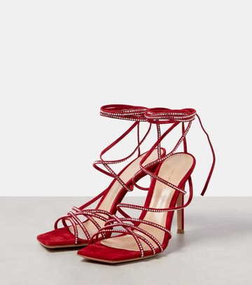 Gianvito Rossi 105 crystal-embellished suede sandals
