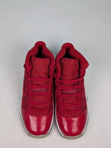 微瑕疵-左右腳中底鞋底泛黃 378038-623 5.5Y Air Jordan 11 Retro GS Win Like 96 聖誕紅 女鞋