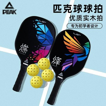臺灣-出貨🔥【匹克】球拍板實木拍竹木拍兒童親子球拍初學者新手運動成人訓練入門