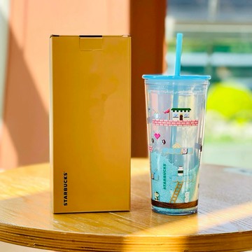 星巴克杯子2026新年禮物夏像素遊戲熊店長遊戲探險雙層流沙大容量塑料吸管杯子