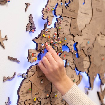 家居裝飾牆面藝術 LED 世界地圖牆飾 5 週年紀念禮物 我們的旅行