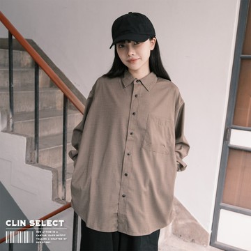 西林 CLIN｜選物｜復古長袖襯衫_T-0137 中性 口袋 工裝 休閒襯衫 Cityboy 秋冬 垂墜感