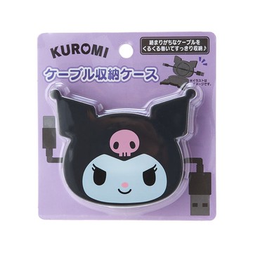 asdfkitty*庫洛米大臉造型捲線夾 集線器 捲線器-日本正版商品