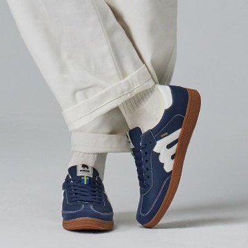 moz 瑞典駝鹿 德訓鞋 (附鞋帶扣) 復古藍 經典復古