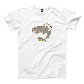 穿山甲我保護 - 白 - 中性版T恤