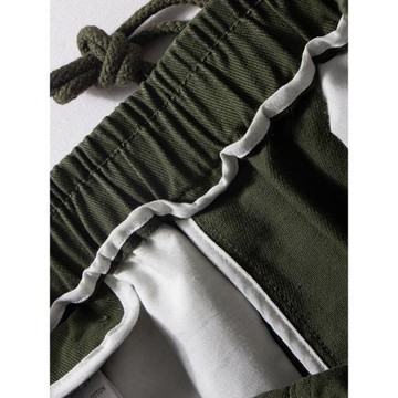 休閑褲男士秋冬新款重磅加厚磨毛純棉褲子阿美咔嘰寬松直筒工裝褲