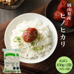 新米 米 450g こめ お米 ひのひかり お試し ポイント消化 送料無料 令和5年産 岡山県産ヒノヒカリ450ｇ(3合)×2袋 メール便