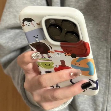 可愛ins卡通球iPhone15promax軟殼16蘋果14適用13潮11男女XR全包
