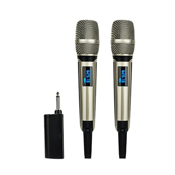 WEISRESKM9000無線麥克風一拖二調頻家用戶外音響K歌舞臺話筒【Snowbelle優選】