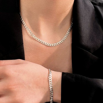 【巴黎精品】現貨+預購 925純銀手鍊復古手鏈-簡約古巴鍊百搭個性女飾品a1bo65