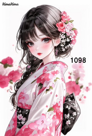 1098 原創貼紙 原創人物貼紙 貼紙 標籤 りまりま RimaRima