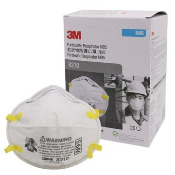 3M 8210粒狀物防護口罩/N95口罩 20片/盒 (汽車鈑噴/修補、工業/建築粉塵場所適用)