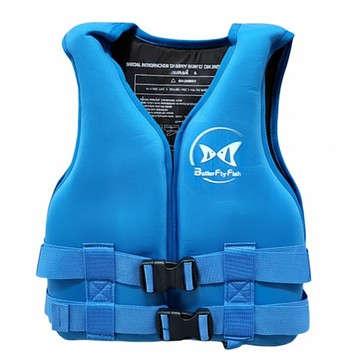 ButterFly Fish 蝴蝶魚 浮力衣 適用體重20-120公斤 適用身高115-195公分 表布1mm潛水布Neoprene  S  藍色