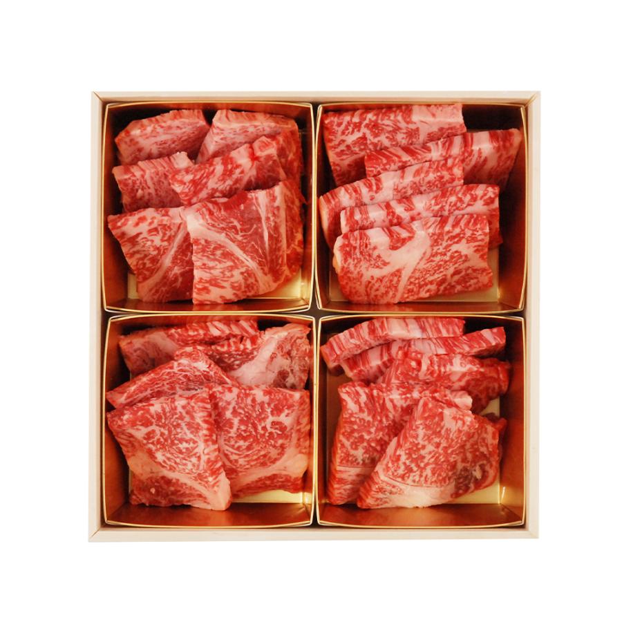 山晃食品　日本四大和牛 焼肉用ロース　各120g　計480g