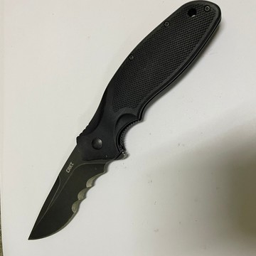 [沐沐屋]CRKT SHENANIGAN BLACK半齒刃折刀#K800KKP
