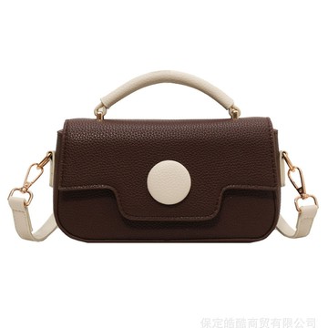 日韓水漾 女包PU皮小方包高質感百搭手提包(現+預 咖啡色/米色/棕色)