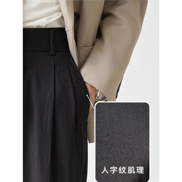 Liberty Kostume 秋冬拖地西褲街頭港風國潮寬松休閑長拖地西褲男