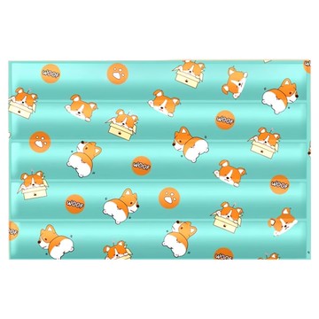 摩達客 寵物系列 清涼凝膠軟冰涼墊  藍色柯基  1個  S(40 x 30cm)