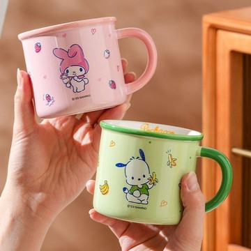 【臺灣-出貨】三麗鷗馬克杯陶瓷牛奶杯喝水杯子咖啡家用情侶杯helloKitty兒童杯