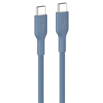 belkin 貝爾金 USB-C-USB-C環保傳輸線 CAB024fq1MBL 60W  藍色  1個  1m