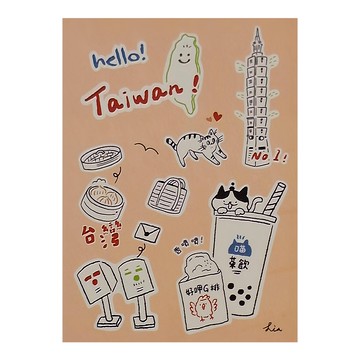 Sunny 三瑩文具 簡單小日常插畫明信片 台灣特色圖案  多多  5個