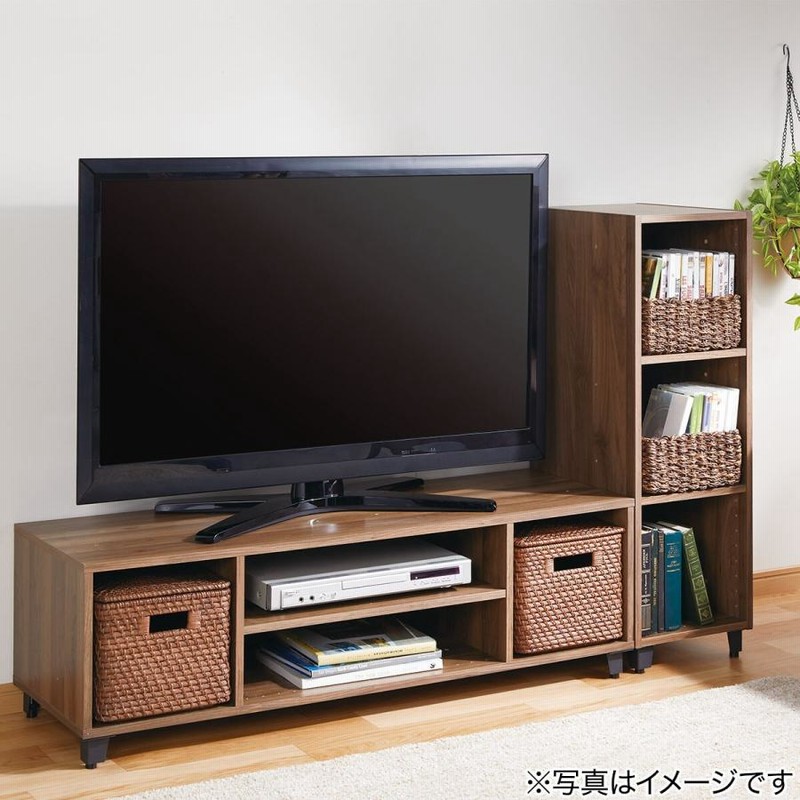 ニトリ シンプルデザインのミドルテレビボード（幅152cm 木目BR