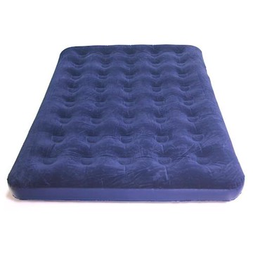 【超值組合】溫馨雙人植絨充氣床 (舒適藍) +抽充二用電動打氣筒