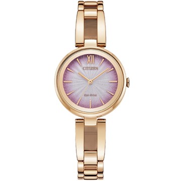 CITIZEN 星辰 LADYS 透明漸層系 手鐲光動能腕錶28mm (EM0809-83Z)