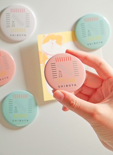 八公與澀谷 圓形金屬磁鐵