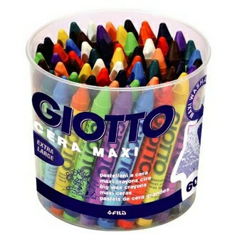【義大利 GIOTTO】519200  好清洗兒童專用蠟筆 附筆筒 60支/筒【APP滿額下單4%點數(單一帳號最高1000點)】7/31止